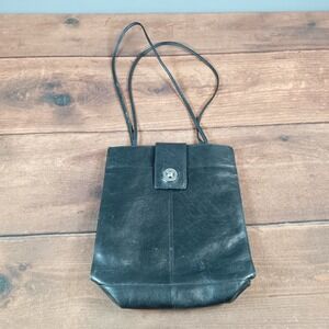 Pelle Studio Shoulder Bag Womens Large Black Good Leather Minimalist 90s Vintage